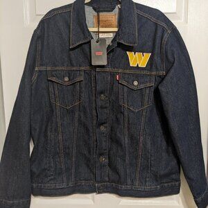 Levi's Washington Commanders Redskins Premium Denim Jacket Men's XL NWT